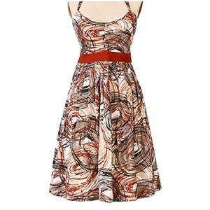 Anthropologie Viola Graphic Halter Dress Size 6